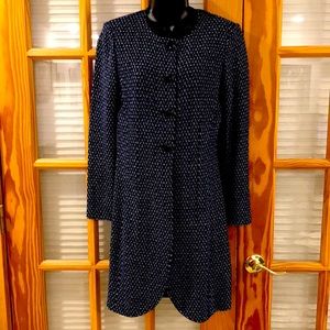 St. John Sz 4 Blue & White Knit Jacket